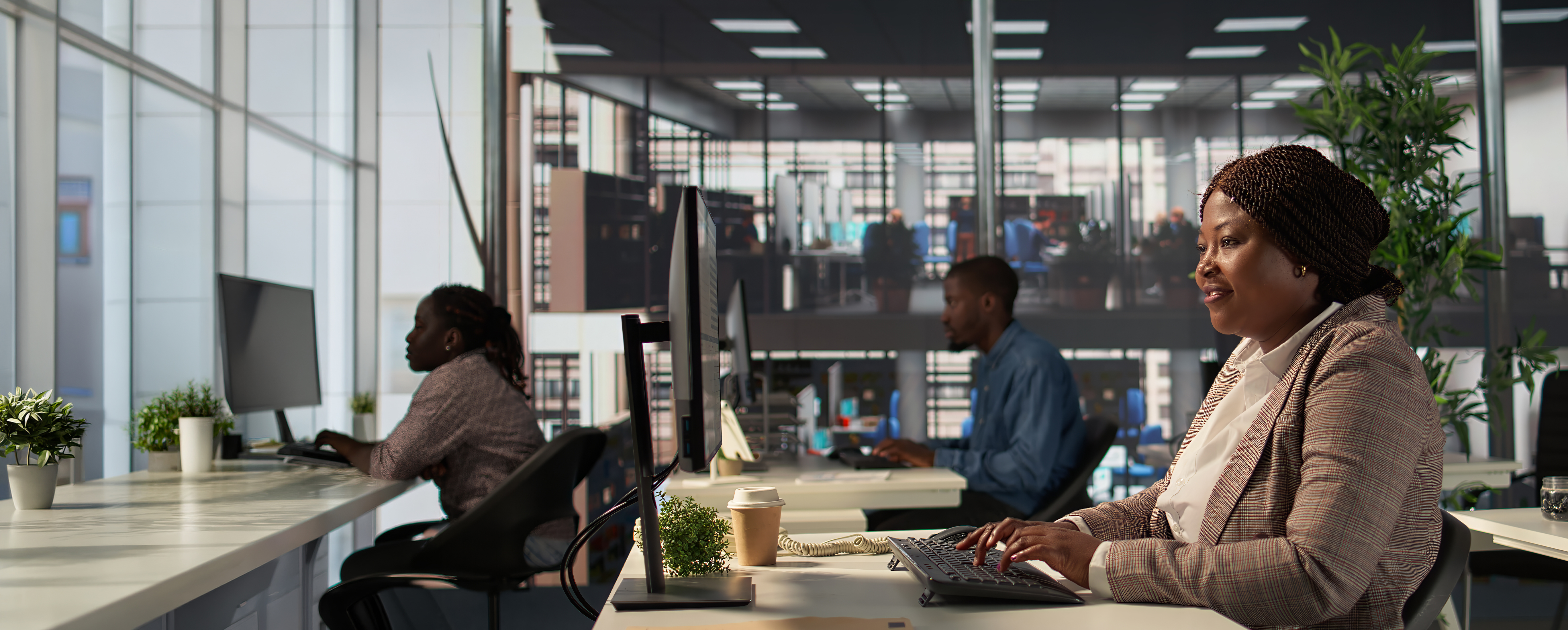 Modern office workspace